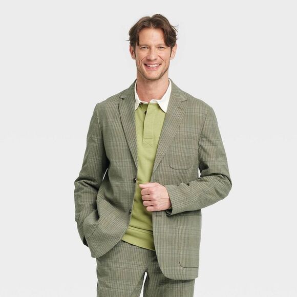 Open Box - Houston White -  Fit Plaid Blazer - Green  Green - Picture 1 of 3